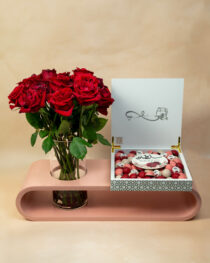 Gift Set flower Pink Color –Chocolate