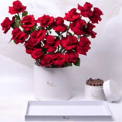 Flowers with wafer chocolate