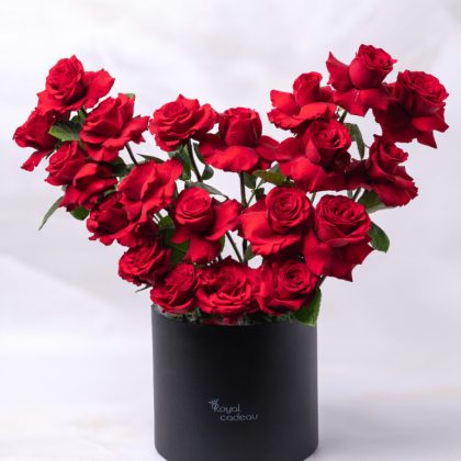 Black Flowers Cylinder