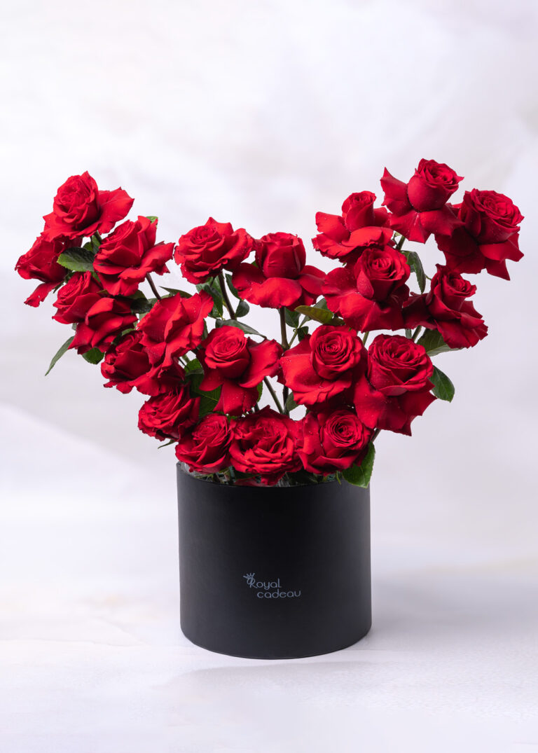 Black Flowers Cylinder