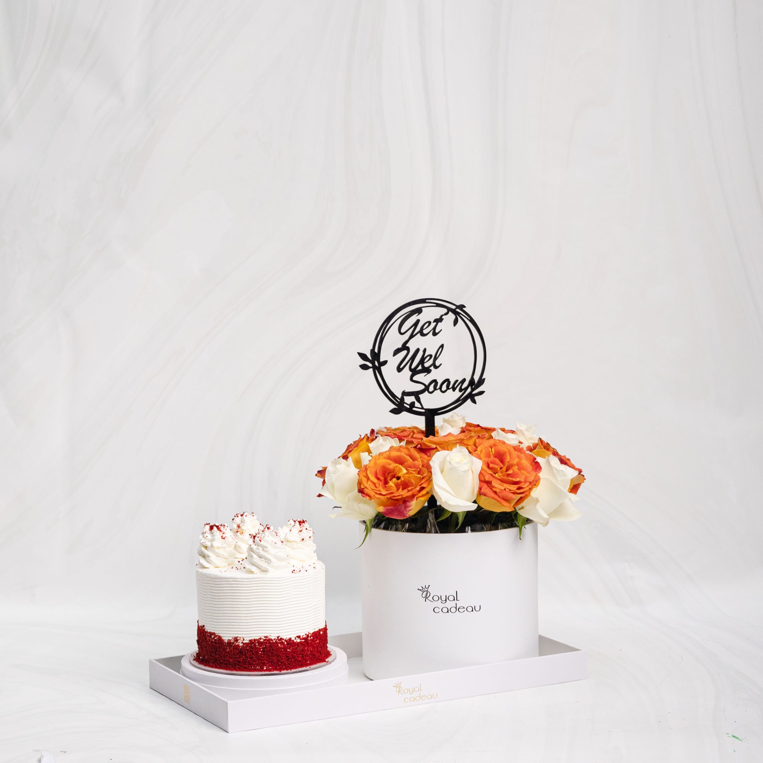 Luxury Peach & White Birthday Bloom Set
