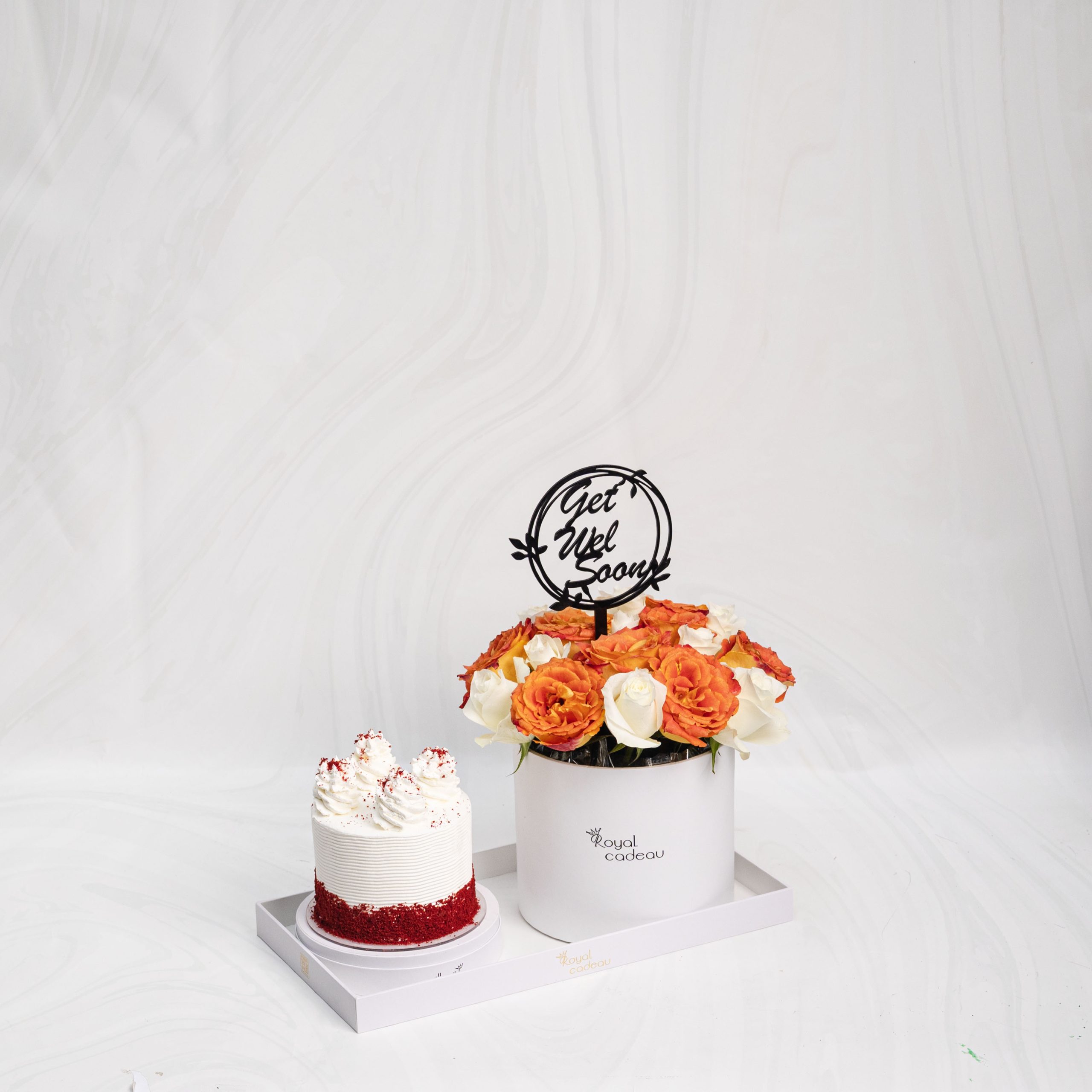 Luxury Peach & White Birthday Bloom Set - Image 2