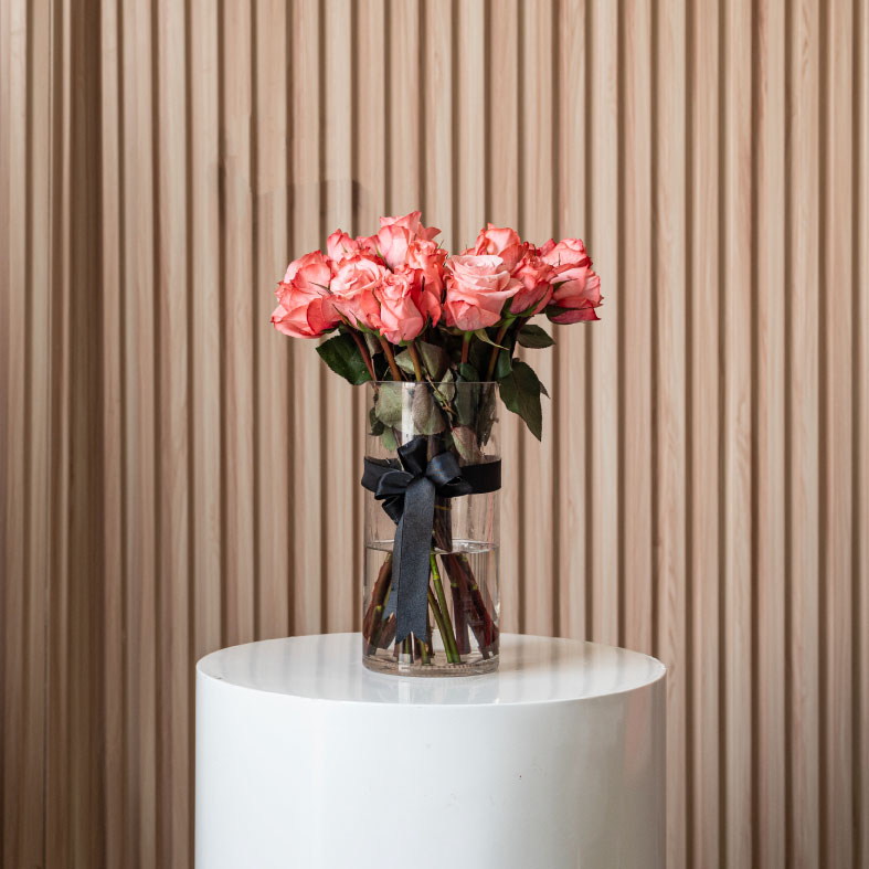 Pink Rose Vase